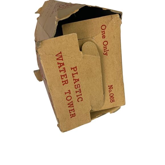 Vintage Louis Marx Marlines Plastic Water Tower #065 w Original Box Model Train - Picture 6 of 7